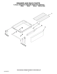 06 - Drawer And Rack Parts parts for Maytag Range MGR8670WW0 from AppliancePartsPros.com
