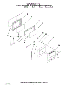 05 - Door Parts parts for Maytag Range MGR8670WB0 from AppliancePartsPros.com