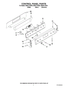 02 - Control Panel Parts parts for Maytag Range MER8772WB0 from AppliancePartsPros.com