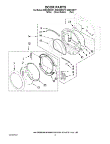 05 - Door Parts parts for Maytag Dryer MGDE500VF1 from AppliancePartsPros.com