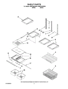 07 - Shelf Parts parts for Maytag Refrigerator MBB1953WEB0 from AppliancePartsPros.com
