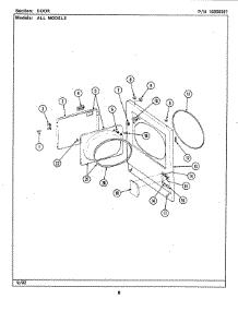 04 - Door parts for Maytag Dryer LDE7480ADL from AppliancePartsPros.com