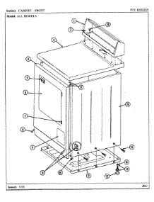 02 - Cabinet-Front (Lde7500acm,Adm) & (Ldg) parts for Maytag Dryer LDE7500ACW from AppliancePartsPros.com
