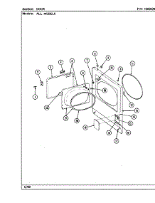 05 - Door parts for Maytag Dryer LDE7600AGW from AppliancePartsPros.com