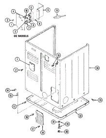02 - Cabinet-Rear parts for Maytag Dryer LDE8424ACE from AppliancePartsPros.com