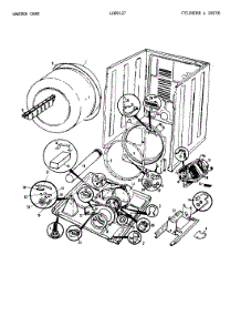 02 - Cylinder & Drive parts for Norge Dryer LDE9127A from AppliancePartsPros.com