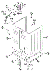 02 - Cabinet-Rear parts for Maytag Dryer LDE9316ACE from AppliancePartsPros.com