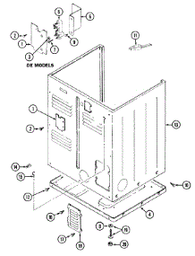02 - Cabinet-Rear parts for Maytag Dryer LDE9804ADE from AppliancePartsPros.com