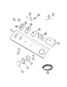 03 - Control Panel parts for Maytag Dryer LDE9806ADE from AppliancePartsPros.com