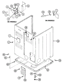 02 - Cabinet-Rear parts for Maytag Dryer LDE9904ACL from AppliancePartsPros.com