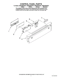 02 - Control Panel Parts parts for Maytag Dishwasher MDBH968AWW1 from AppliancePartsPros.com