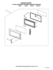 02 - Door Parts parts for Maytag Microwave MMV5208WB0 from AppliancePartsPros.com