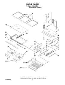 03 - Shelf Parts parts for Maytag Refrigerator 7MI2569VEM2 from AppliancePartsPros.com