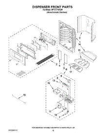 10 - Dispenser Front Parts parts for Maytag Refrigerator MFT2771WEM1 from AppliancePartsPros.com
