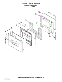 02 - Oven Door Parts parts for Maytag Oven CWE4800ACE27 from AppliancePartsPros.com
