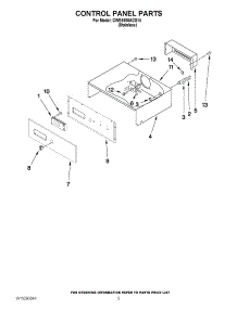 04 - Control Panel Parts parts for Maytag Oven CWE4800ACS14 from AppliancePartsPros.com