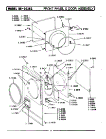 02 - Front Panel & Door Assembly parts for Maytag Dryer LDG382 from AppliancePartsPros.com