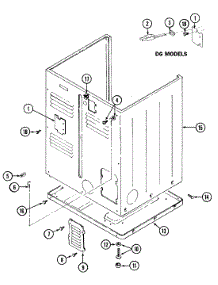 02 - Cabinet-Rear parts for Maytag Dryer LDG8424AAL from AppliancePartsPros.com