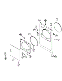 04 - Door (Lde8704acm & Ldg8704aam) parts for Maytag Dryer LDG8704AAM from AppliancePartsPros.com