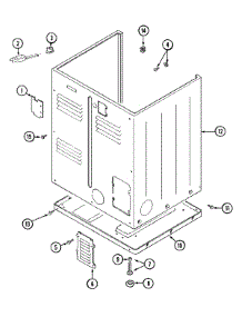 02 - Cabinet-Rear parts for Maytag Dryer LDG9306ABM from AppliancePartsPros.com