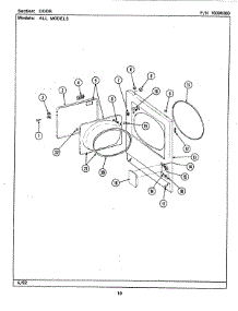 04 - Door parts for Maytag Dryer LDG9801AAW from AppliancePartsPros.com