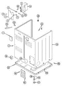 02 - Cabinet-Rear parts for Maytag Dryer LDG9806AAM from AppliancePartsPros.com