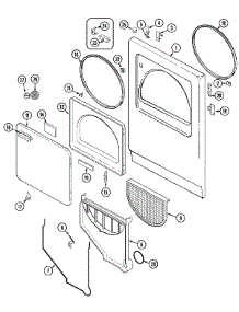 03 - Door (Aae & Aam) parts for Admiral Dryer LDGA200AAM from AppliancePartsPros.com