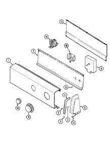 02 - Control Panel parts for Admiral Dryer LDGA300AGE from AppliancePartsPros.com
