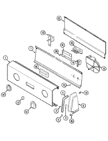 02 - Control Panel (Aax) parts for Admiral Dryer LDGA500AAE from AppliancePartsPros.com