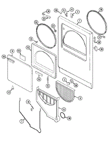 03 - Door (Aax) parts for Admiral Dryer LDGA500AAE from AppliancePartsPros.com