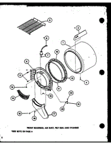 02 - Front Bulkhead parts for Amana Dryer LE2402 / P7762227W from AppliancePartsPros.com