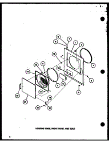 04 - Loading Door parts for Amana Dryer LE2402 / P7762227W from AppliancePartsPros.com