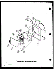 04 - Loading Door parts for Amana Dryer LE3402W / P1118303W W from AppliancePartsPros.com