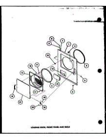 04 - Loading Door parts for Amana Dryer LE3902L / P1122604W L from AppliancePartsPros.com