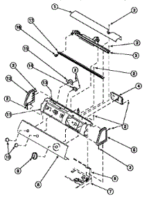 08 - Graphic Panel, Control Hood And Controls parts for Amana Dryer LE4217L2 / PLE4217L2 from AppliancePartsPros.com