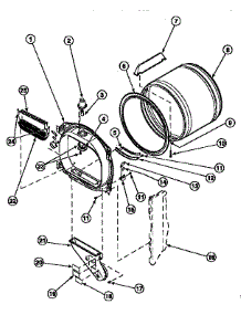 03 - Fr Blkhd, Air Duct, Felt Seal & Cylinder parts for Amana Dryer LE7101LB / PLE7101LB from AppliancePartsPros.com