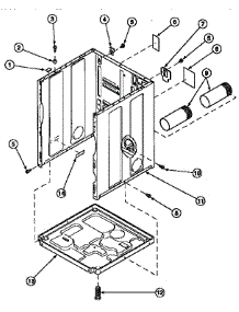 02 - Cabinet, Exhaust Duct And Base parts for Amana Dryer LE8107W2 / PLE8107W2 from AppliancePartsPros.com