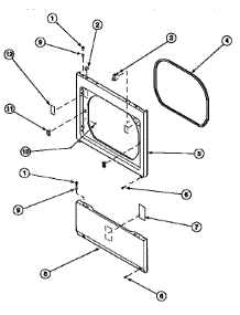 08 - Lower Access Panel, Front Panel And Seal parts for Amana Dryer LE8107W2 / PLE8107W2 from AppliancePartsPros.com