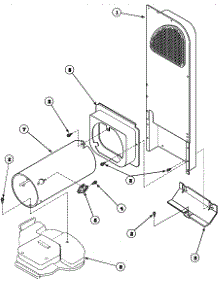 09 - Heater Box Assy Originally On Gas Dryer parts for Amana Dryer LE8267W2 / PLE8267W2 from AppliancePartsPros.com