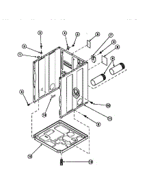 02 - Cabinet, Exhaust Duct And Base parts for Amana Dryer LE8317W2 / PLE8317W2 from AppliancePartsPros.com