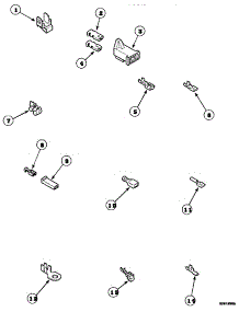 14 - Terminals parts for Amana Dryer LE8317W2B / PLE8317W2 B from AppliancePartsPros.com