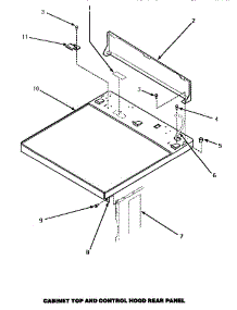 02 - Cabinet Top & Control Hood Rear Panel parts for Amana Dryer LE8407W / P1163620W W from AppliancePartsPros.com