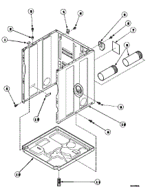 02 - Cabinet, Exhaust Duct And Base parts for Amana Dryer LE8517W2B / PLE8517W2 B from AppliancePartsPros.com