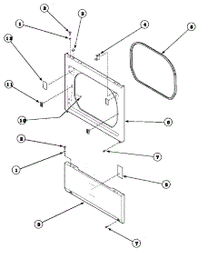 12 - Lower Access Panel, Front Panel And Seal parts for Amana Dryer LE8567W2 / PLE8567W2 from AppliancePartsPros.com