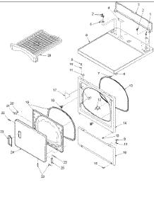 03 - Door And Front, Access, And Top Panels parts for Amana Dryer LEA60AL / PLEA60AL from AppliancePartsPros.com