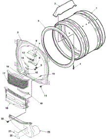 04 - F Bulkhead, Air Duct, Seal And Cylinder parts for Amana Dryer LEA80AL / PLEA80AL from AppliancePartsPros.com