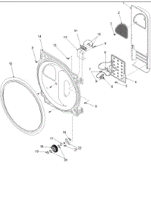 07 - Rear Bulkhead, Felt Seal & Rollers parts for Amana Dryer LEC32AW / PLEC32AW from AppliancePartsPros.com