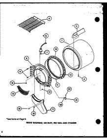 02 - Front Bulkhead parts for Amana Dryer LED302 / P77622221 W from AppliancePartsPros.com