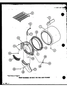 02 - Front Bulkhead parts for Amana Dryer LED502 / P7762223W from AppliancePartsPros.com