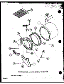 02 - Front Bulkhead parts for Amana Dryer LED902 / P7804819W from AppliancePartsPros.com